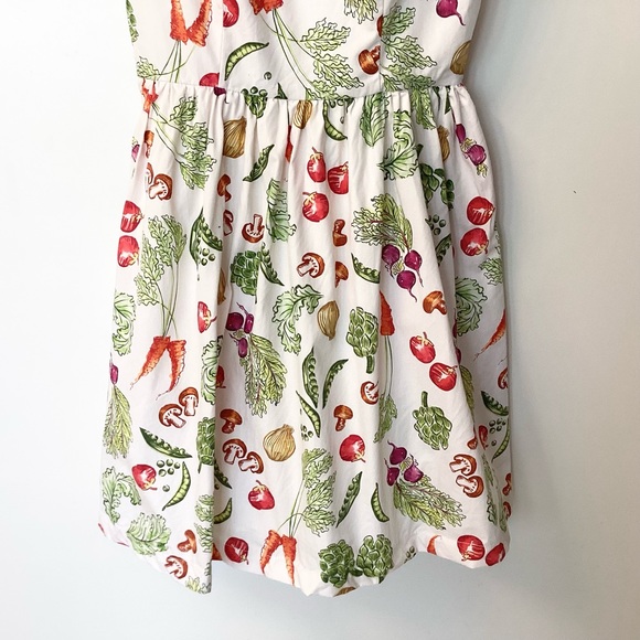 ModCloth Vegetable Print Pleasant Temperament Sleeveless A-Line Dress - M - Picture 3 of 8
